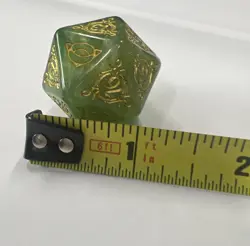 Lord of the Rings MTG Bundle Oversized Green Gold Spindown Dice D20 New Die LTR - Image 3