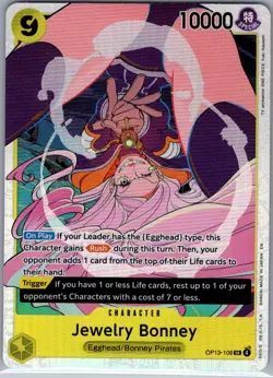 Jewelry Bonney OP13-108 SR English Carrying On His Will - One Piece Card - NM - Image 1