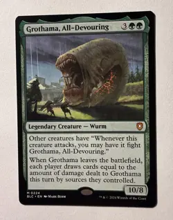Grothama, All-Devouring 0224 Non Foil Mythic Bloomburrow Commander MTG NM BLC - Image 1