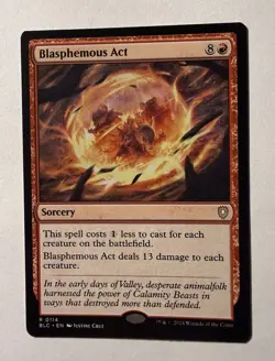 Blasphemous Act #114 | Near Mint | BLC Bloomburrow Commander Magic MTG - Image 1