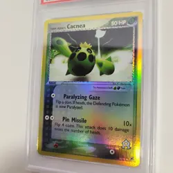 Team Aqua's Cacnea Reverse Foil 24/95 PSA 9 EX Team Magma Vs. Team Aqua Pokemon - Image 3