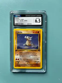 Pokemon English Cubone 50/64 1999 Jungle - 1st Edition Common CGC 6.5 - Image 1