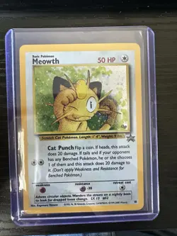 Pokemon TCG Meowth Black Star Promos Holo Card 10 NM Condition - Image 1