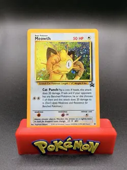 Pokemon TCG Meowth Vintage Black Star Promos Holo Card #10 NM/Mint Condition - Image 1