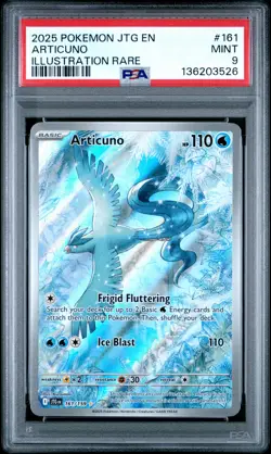 2025 POKEMON JTG EN-JOURNEY TOGETHER ILLUSTRATION RARE #161 ARTICUNO PSA 9 - Image 1