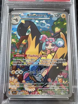 2025 POKEMON JTG EN-JOURNEY TOGETHER ILLUSTRATION RARE IONO'S KILOWATTREL PSA 10 - Image 2
