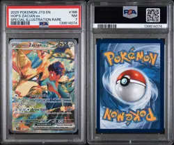 2025 POKEMON JTG EN-JOURNEY TOGETHER 186 HOP'S ZACIAN EX SIR - PSA 7 - Image 3