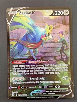 POKEMON TCG Zacian V TG21/TG30 Swsh10: Astral Radiance Trainer Gallery Holo - Image 1