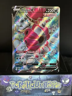 Pokemon Card Hoopa V 253/264 Fusion Strike Full Art Holo Rare Near Mint - Image 1