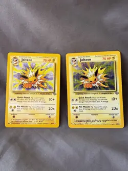 Pokemon Cards Jolteon Jungle 4/64 Holo AND Jolteon Jungle Non-Holo Rare 20/64 - Image 1