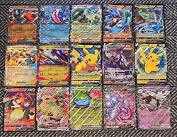 15 Different Pokemon Jumbo Promo Card Oversized 5"x7" Lot Basic, Stage 1, VMAX - Image 1