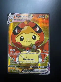 Ho-Oh Pikachu Cosplay Poncho VCOS Holographic Card Custom - Image 1