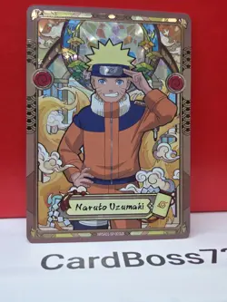 Naruto Uzumaki NRSA01-SP-001L5 SP Card English Heaven Scroll glass mosaic NM - Image 4