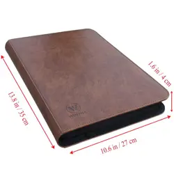 504 Pockets Classical Brown leather Card Binder, Premium 9-Pocket Trading Car... - Image 4