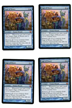 4x MTG Sage of Hours - Journey into Nyx, English NM playset Magic the Gathering - Image 1