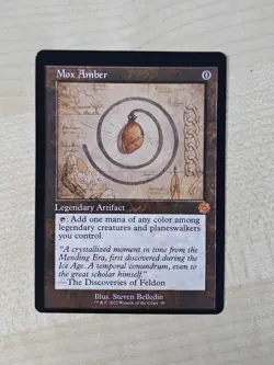 MTG Misprint Mox Amber Retro Frame Off Centered Miscut - Image 1