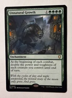 Unnatural Growth [Bloomburrow Commander] Near Mint BLC MTG - Image 1