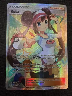 Pokemon TCG Rosa Trainer Cosmic Eclipse Full Art #236 NM Super Clean - Image 2