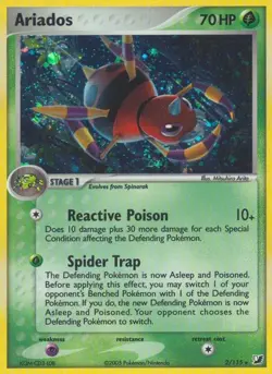 Pokemon TCG - Ariados - 2/115 - Holo - Rare - Ex Unseen Forces [Near Mint] - Image 1