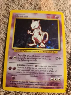 Pokemon TCG Mewtwo Base Set 10/102 Holo 1999-2000 Wizards Base Set Copyright... - Image 1
