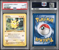 1999 POKEMON JUNGLE 1ST ED #60 PIKACHU PSA 10- New Cert - Image 3
