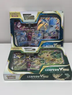 Pokemon TCG Glaceon & Leafeon VSTAR Special Collection Sealed Set of 2 SEE DISC - Image 1