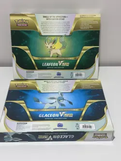 Pokemon TCG Glaceon & Leafeon VSTAR Special Collection Sealed Set of 2 SEE DISC - Image 2
