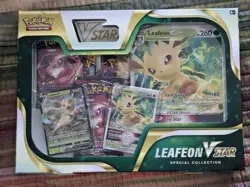 POKEMON TCG Leafeon VStar Special Collection Box Sealed Sword & Shield Boosters - Image 1