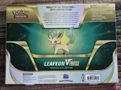 POKEMON TCG Leafeon VStar Special Collection Box Sealed Sword & Shield Boosters - Image 2