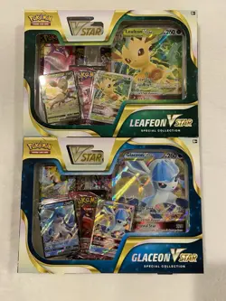 Pokemon TCG Glaceon & Leafeon VSTAR Special Collection Bundle - Sealed New Rare - Image 1