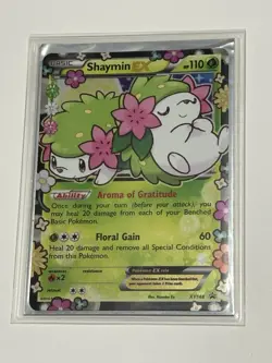 Pokemon TCG Shaymin EX Black Star Promo Holo Card XY148 XY Generations - Image 1