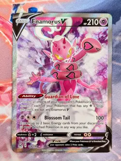 Pokemon Enamorus v Full Art Holo Card 178/196 Lost Origin Ultra Rare NM - Image 1