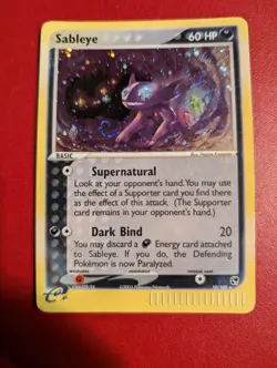Pokemon TCG Sableye EX Sandstorm 10/100 HOLO RARE Great Condition SWIRL! - Image 1
