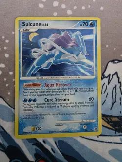 POKEMON TCG SUICUNE 19/132 D&P SECRET WONDERS CRACKED ICE HOLO - Image 1