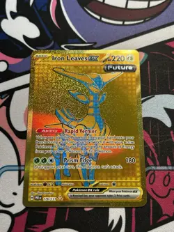Pokemon Prismatic Evolutions Iron Leaves EX Hyper Rare Holo 176/131 NM - Image 1