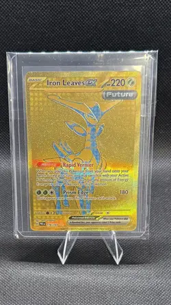Iron Leaves ex 176/131 Gold Hyper Rare Prismatic Evolutions Pokemon TCG - NM - Image 1