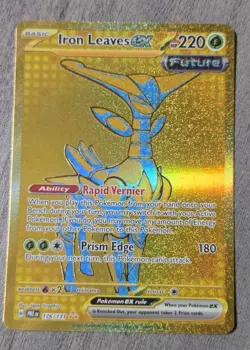 Iron Leaves ex 176/131 SV Prismatic Evolutions Hyper Rare Pokemon Card NM - Image 1