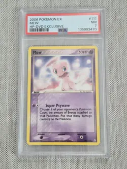 Pokemon EX Holon Phantoms DVD Exclusive Mew 111/110 PSA 7 - Image 1