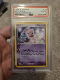 Pokemon Holon Phantoms EX Mew #111/110 Secret Rare Holo Foil PSA 8 NM-MT 2006 - Image 3