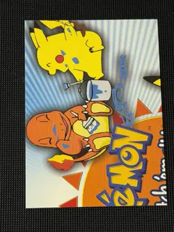 LP! - Topps Pokemon Series 3 - Pikachu Charmander Painting P02 of 6 Puzzle Card - Image 1