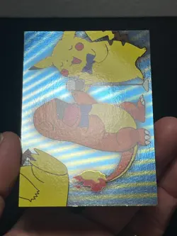 Pokemon Topps Series 3: Puzzle Card P06 of 6 (Charmander & Pikachu Singing) LP - Image 2