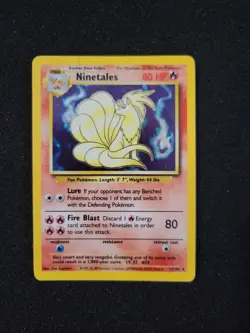 1999 Ninetales Holo Rare Base Set Pokemon Card 12/102. Plus Bonus Gift - Image 1