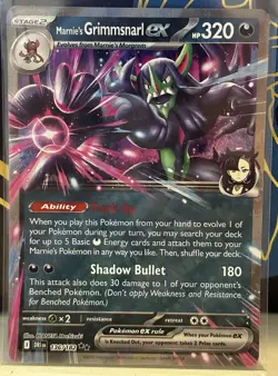 Pokemon Destined Rivals TCG Holo Card - Marine's Grimmsnarl EX (136/182) - Image 1