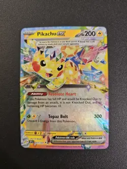 Pokemon Pikachu EX TCG Sv08: Surging Sparks Double Rare Holo Card 057/191 - Image 1