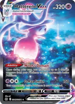 Hatterene VMAX - GG47/GG70 - Pokemon Crown Zenith Galarian Gallery Ultra Card NM - Image 1
