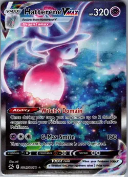 Hatterene VMAX GG47/GG70 Crown Zenith: Galarian Gallery - Pokemon Card - NM - Image 1