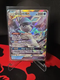 Glaceon GX SM147 Black Star Promo Rare Full Art Holo Pokemon TCG card - Image 1
