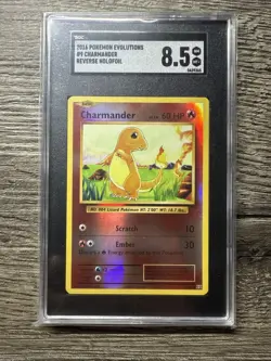 Charmander 9/108 Evolutions Reverse Holo SGC 8.5 NM-MINT Pokemon TCG 2016 - Image 1