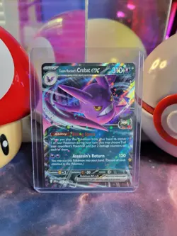Team Rocket's Crobat Ex 122/182 Pokemon TCG S&V Destined Rivals Double Rare Holo - Image 1