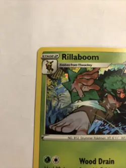 Pokemon RILLABOOM SWSH277 - Crown Zenith - RARE HOLO PROMO - NM - Image 2